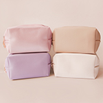 Vegan Leather Makeup Bags